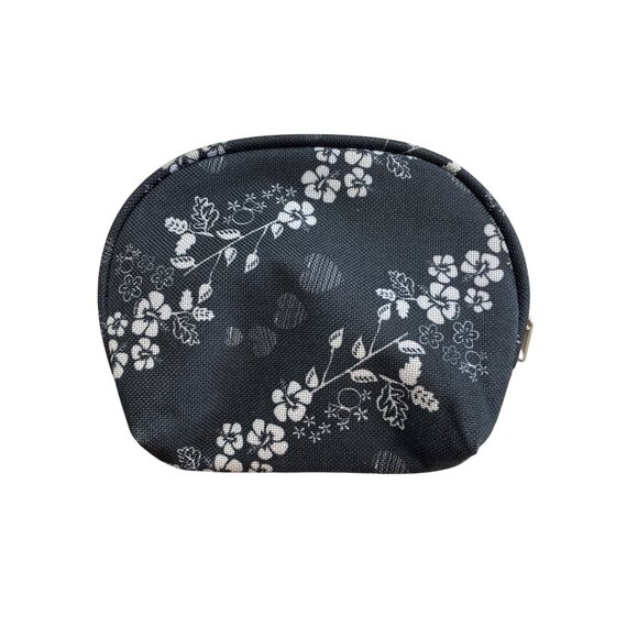 Floral Black & White Zippered Pouch Set 3 Small Medium Large Durable Polyester I - Picture 3 of 11